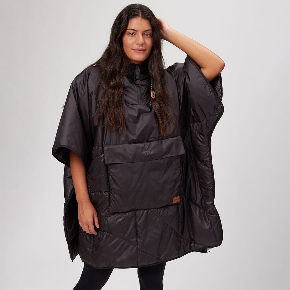 NEW RUMPL NANOLOFT BLACK PUFFY PONCHO ONE SIZE (Never worn)